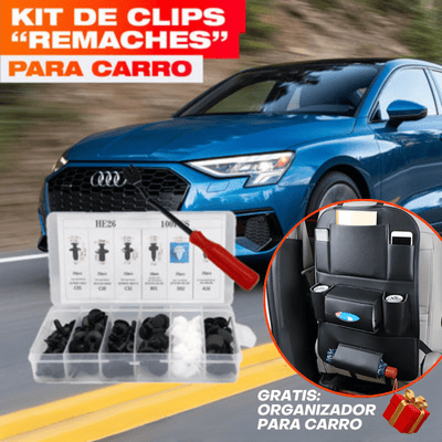 KIT DE CLIPS "REMACHES" PARA CARRO - 100 PIEZAS + Organizador Para Carro GRATIS🎁