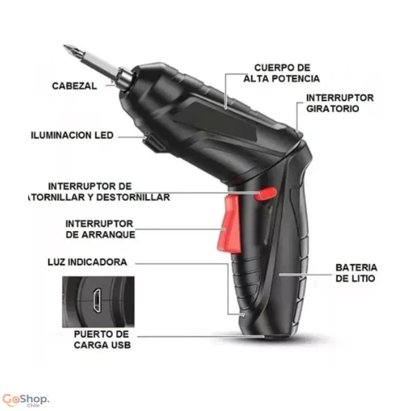 PowerDrill X™: Potencia y Precisión en un Destornillador Inalámbrico