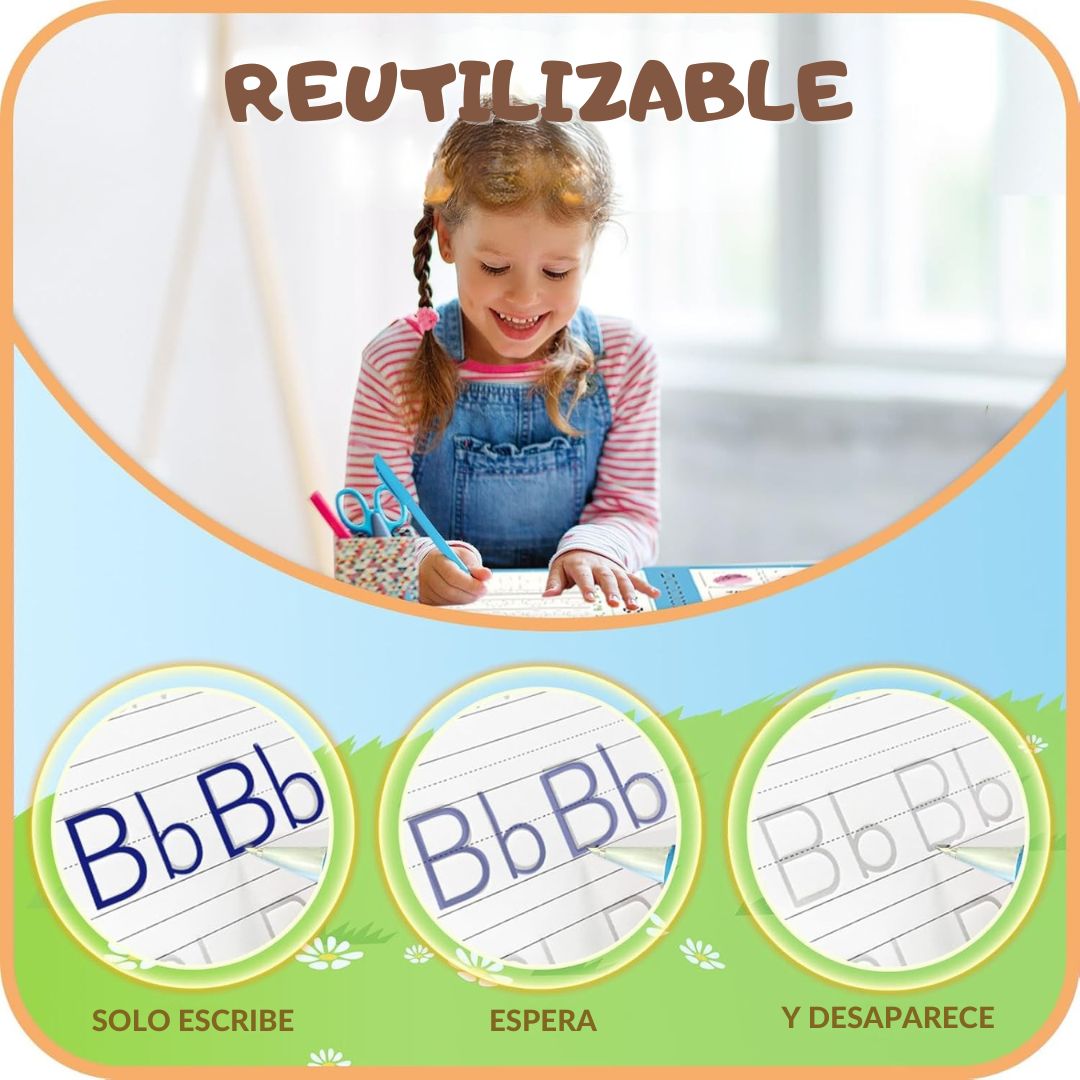 Set completo ScribeKids con cuadernos mágicos, bolígrafos y recargas