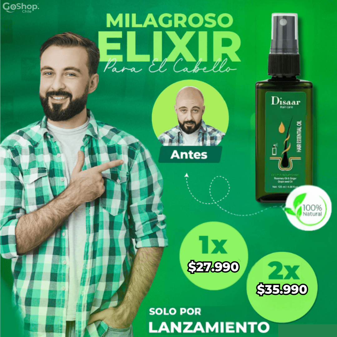 Elixir Capilar 2en1: Crecimiento y Control de Caída – 100% Natural