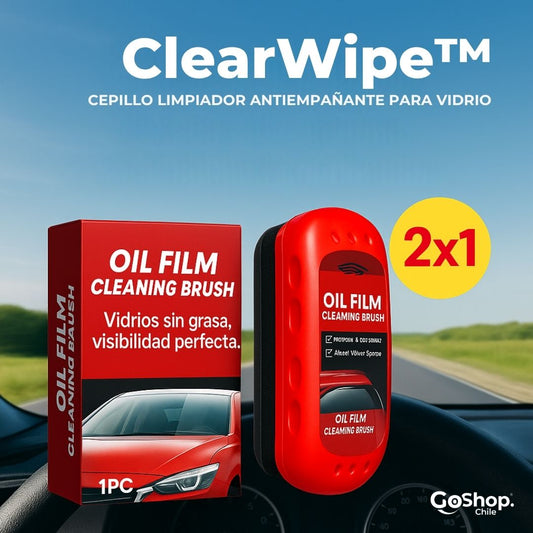 ClearWipe™ 2x1 Vidrios sin grasa, visibilidad perfecta.