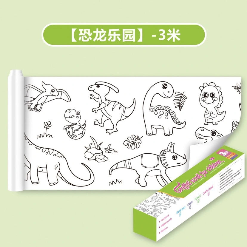 PintaFun™: Rollo de 3 metros de Papel para Colorear