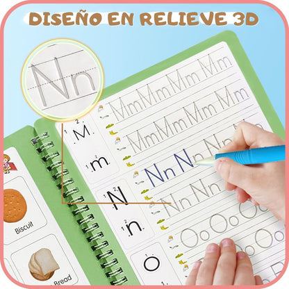 Niña aprendiendo a escribir letras y números con ScribeKids

