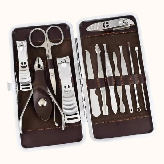 KIT DE MANICURA Y PEDICURA - 12 PIEZAS - OFERFLY