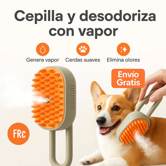 VaporClean Pets™:  CEPILLO 3 EN1 PARA MASCOTAS
