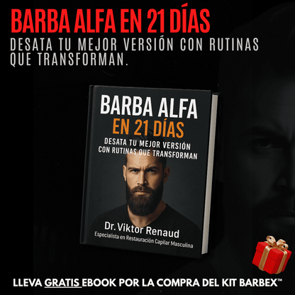 Barbex™️ 3 en 1: Estimula, Engrosa y Moldea Tu Barba – 100% Natural + 🎁EBOOK: Barba Alfa en 21 Días
