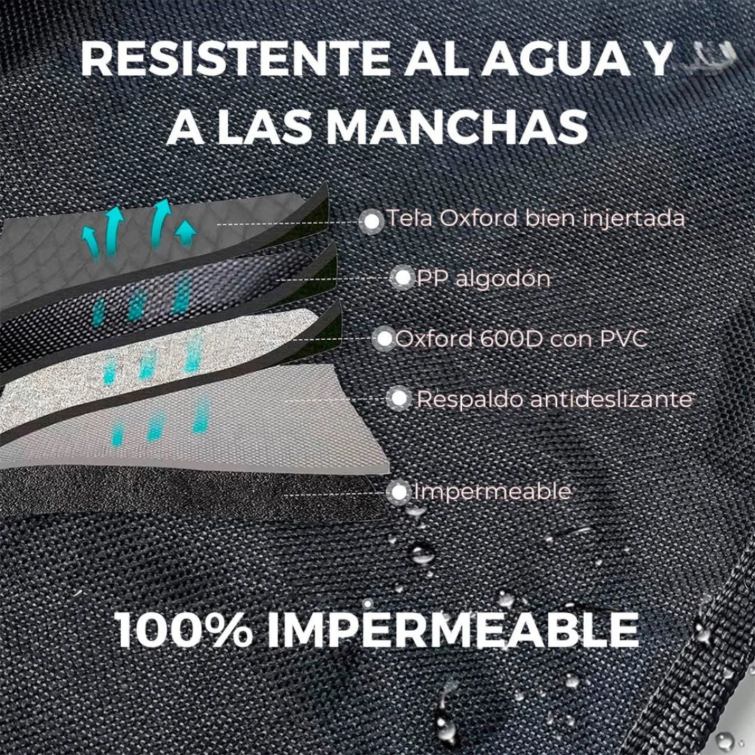Protector de asiento PawGuard instalado en asiento trasero de automóvil